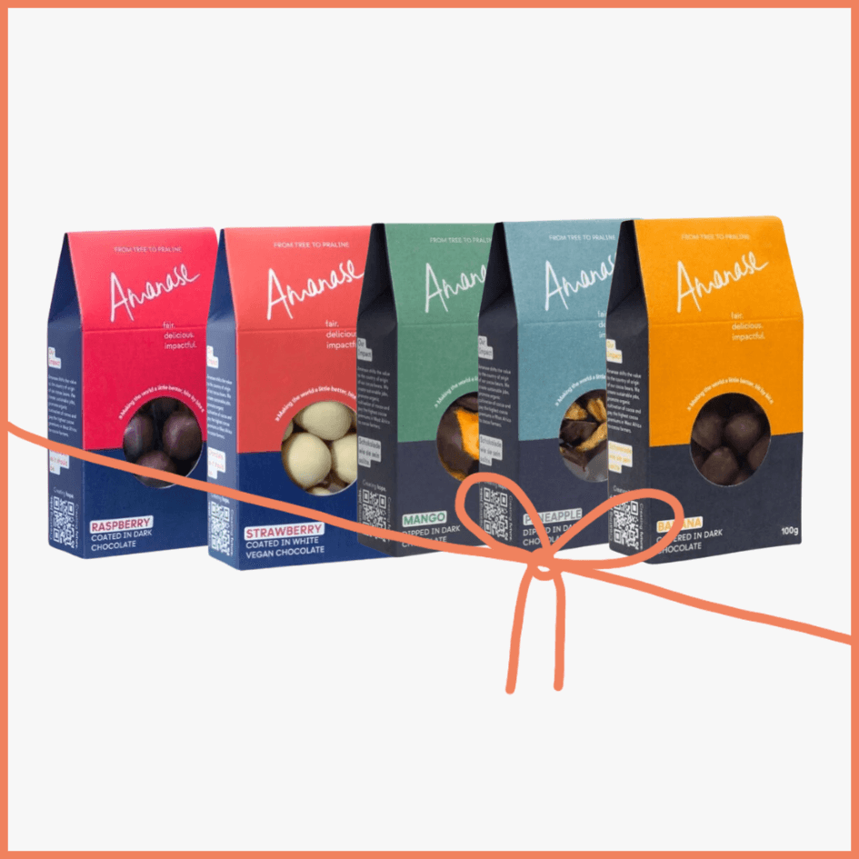 Geschenke-Set von Amanase mit allen Schoko-Frucht-Sorten