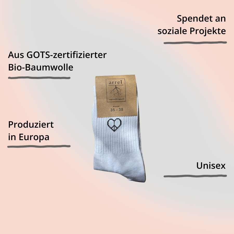 Statementsocken von arrel love & peace mit Impact