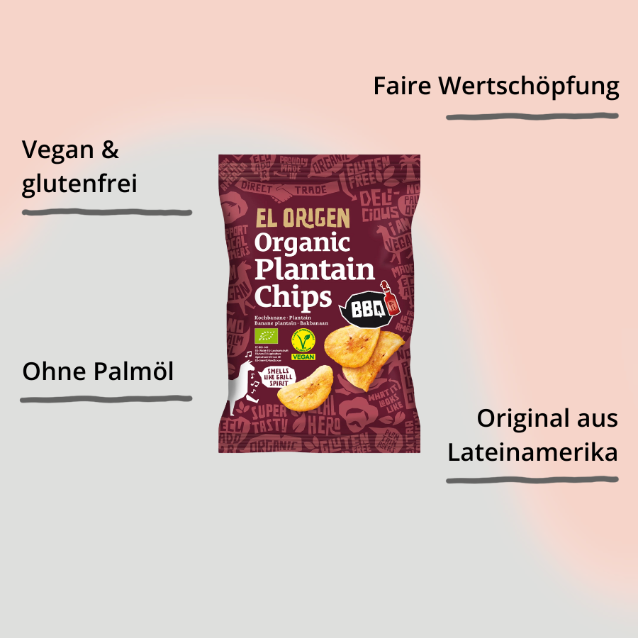 el origen Kochbanenchips mit BBQ und Impact