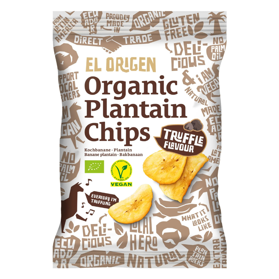 el origen Banenchips mit Trüffel-Geschmack Verpackung