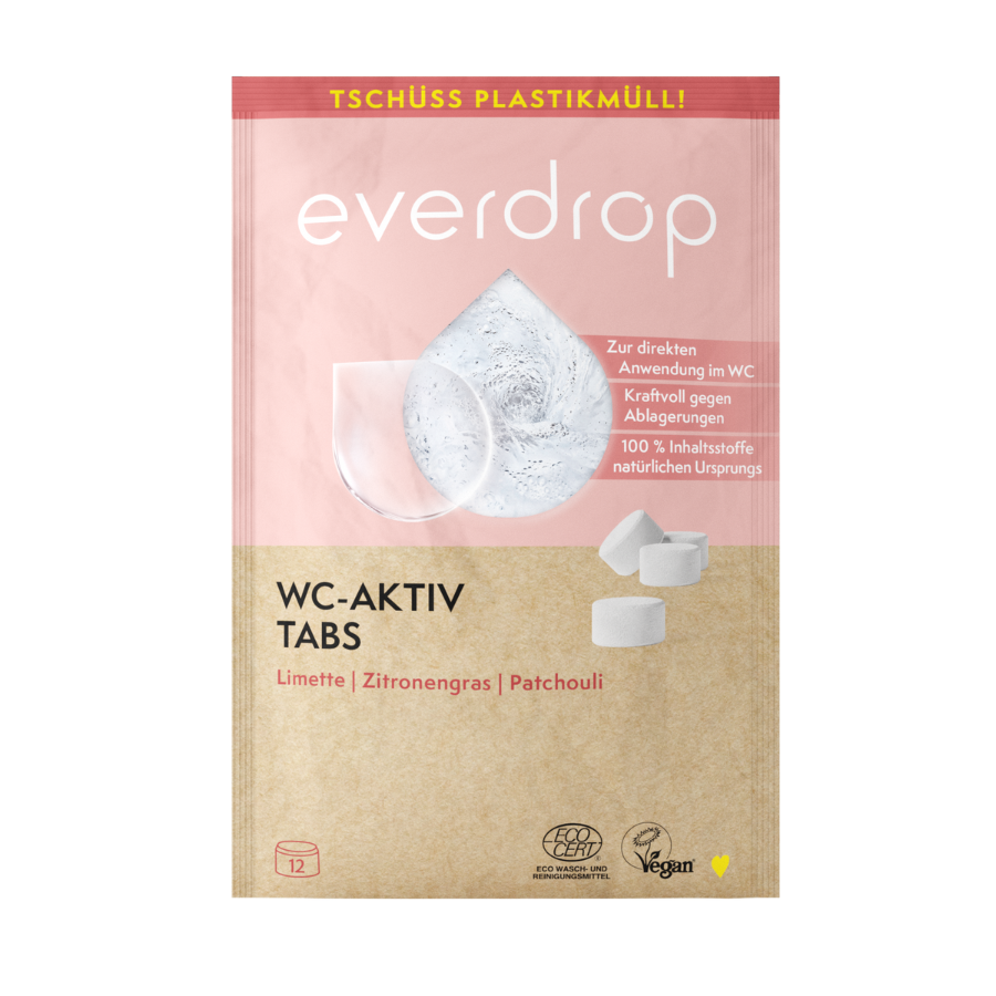 WC Aktiv Tabs von everdrop in Verpackung