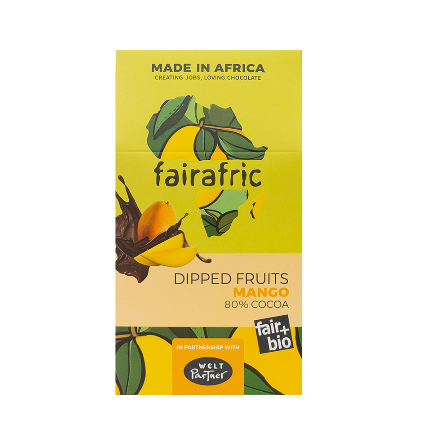 Dipped Fruits – Mango von fairafric – Verpackung von vorne