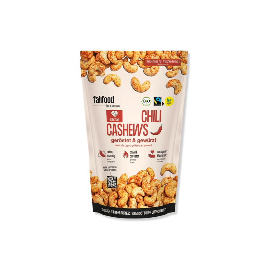 Faire Cashews – Chili & Paprika im 125 g Beutel