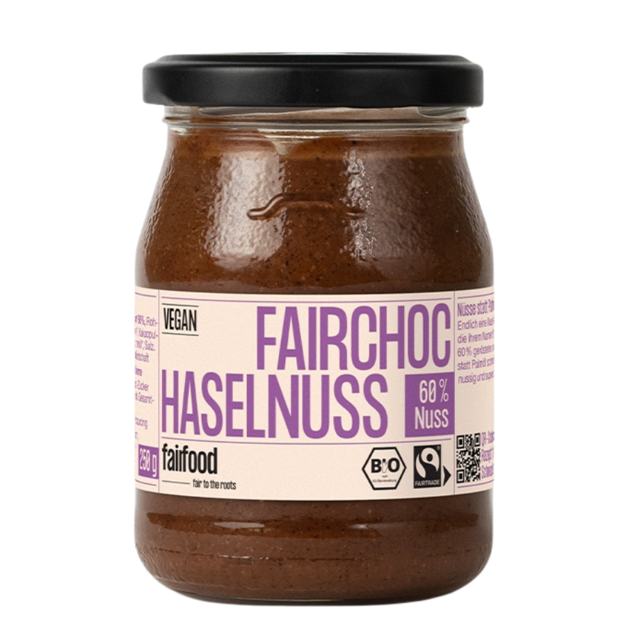 fairfood Haselnuss Nougat Creme im Pfandglas