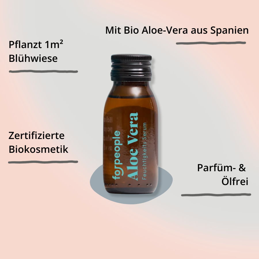 Bio-Aloe Vera Serum von forpeople – Flasche mit Impact