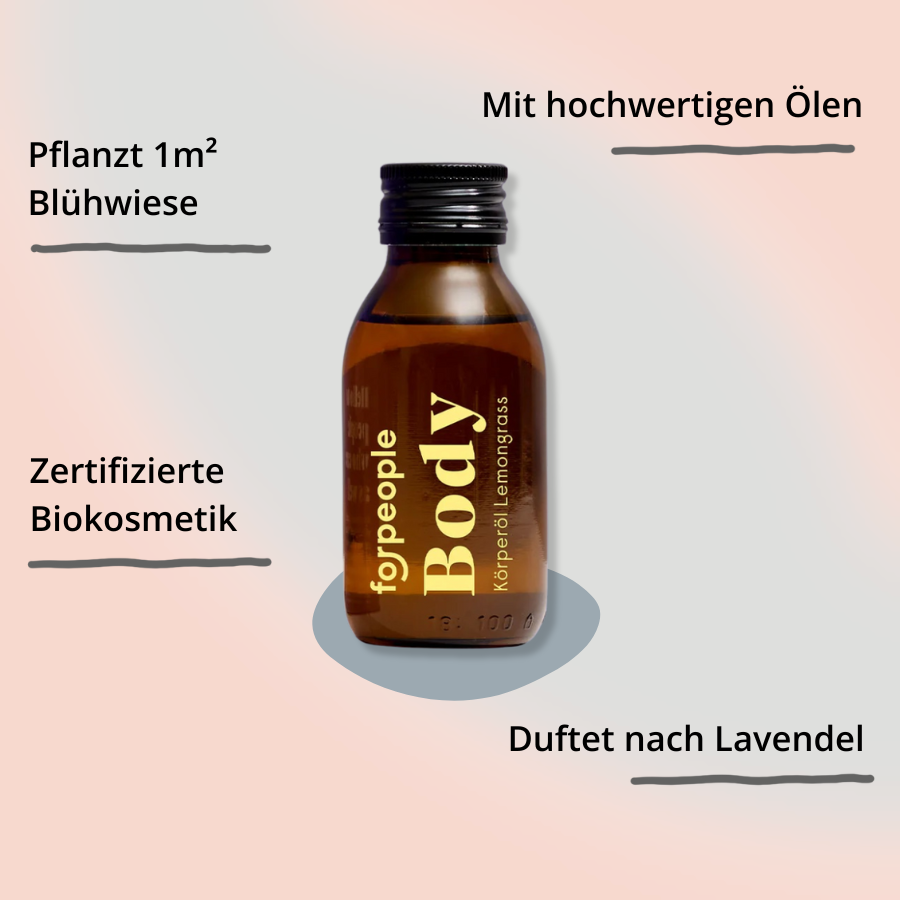 Körperöl Body Oil von vorne mit Impact