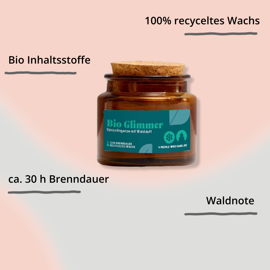 Duftkerze von 4 people who care – Waldnote mit Impact