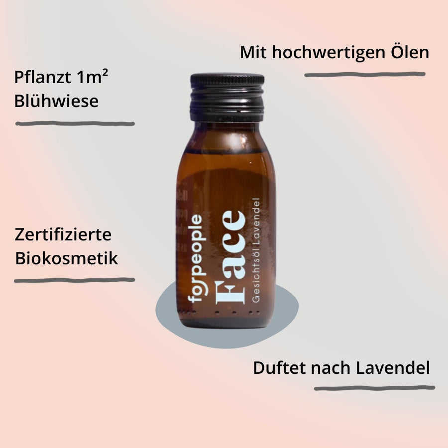 Gesichtsöl – Lavendel von forpeople – Flasche mit Impact