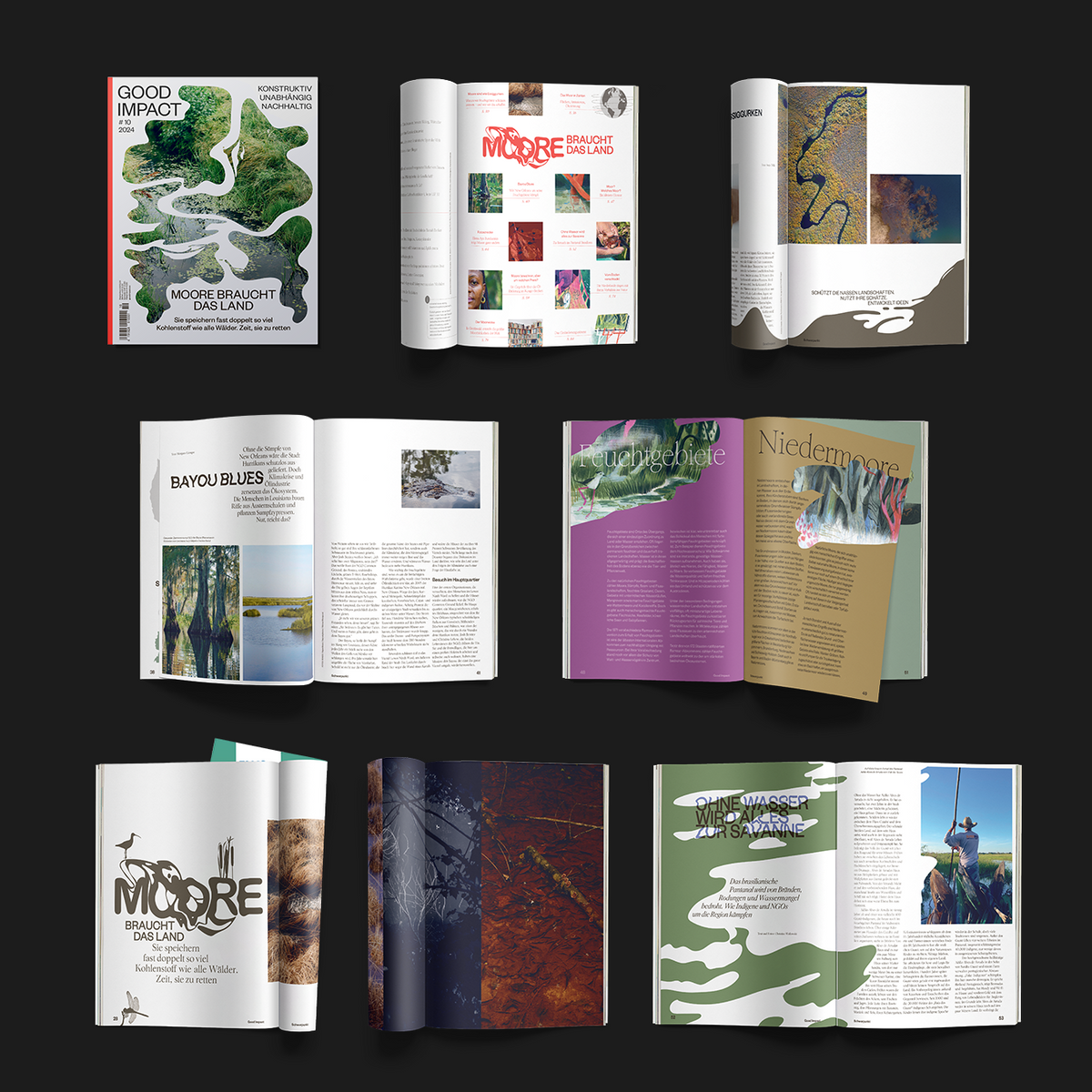 Digital Ausgabe von GOOD IMPACT #10 2024 mit der Bedeutung von Moore für nachhaltigen Wandel - Vorschau