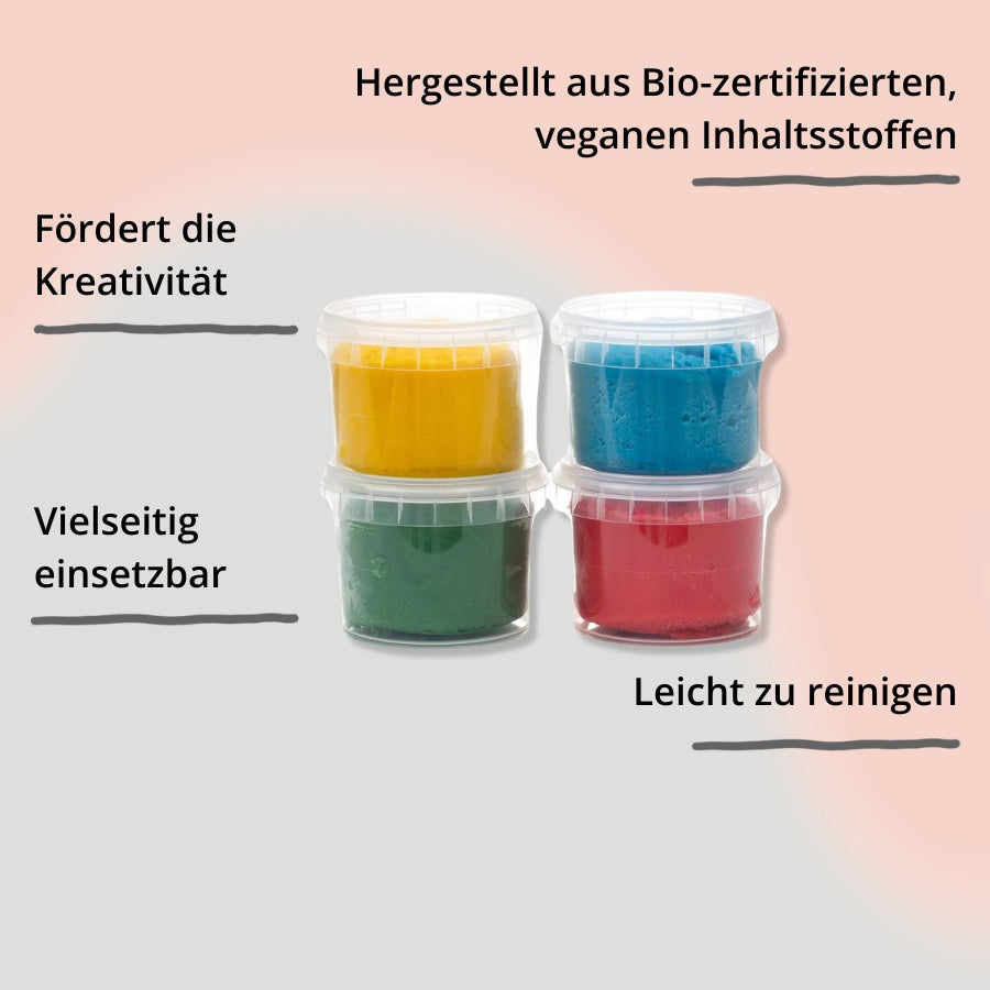 Bio-Knete 4er Set "Yuki" – Töpfchen und Impact