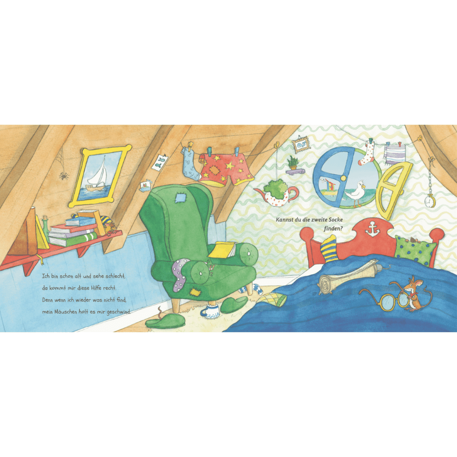 In einem Häuschen krumm und klein vom neunmalklug Verlag – Innenansicht von einem Zimmer