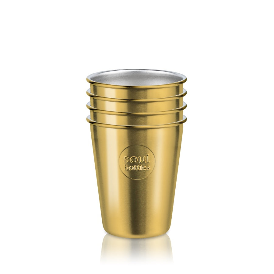 soulcup Steel Gold 4er Set von soulbopttles