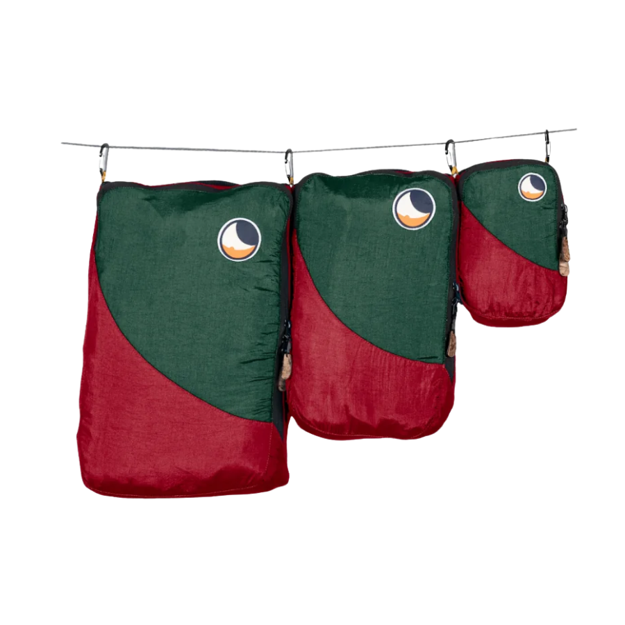 Ticket to the Moon – Travel Cube Set Burgundy – Dark Green
