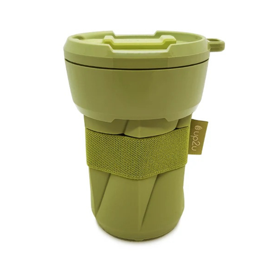 Faltbarer To-go Becher von up2u in der Farbe Kiwi