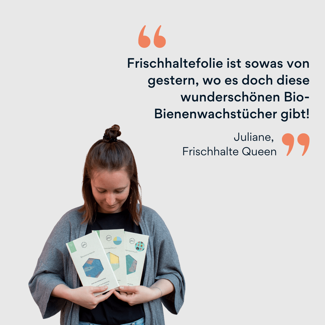 Bild von Juliane mit Gaia Bienenwachstüchern