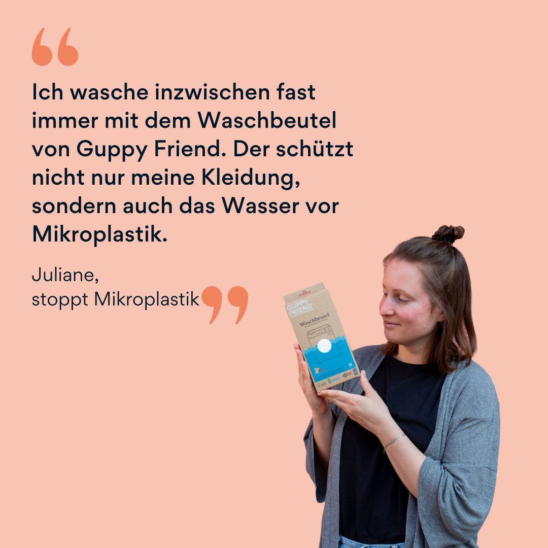 Bild von Juliane mit Guppyfriend