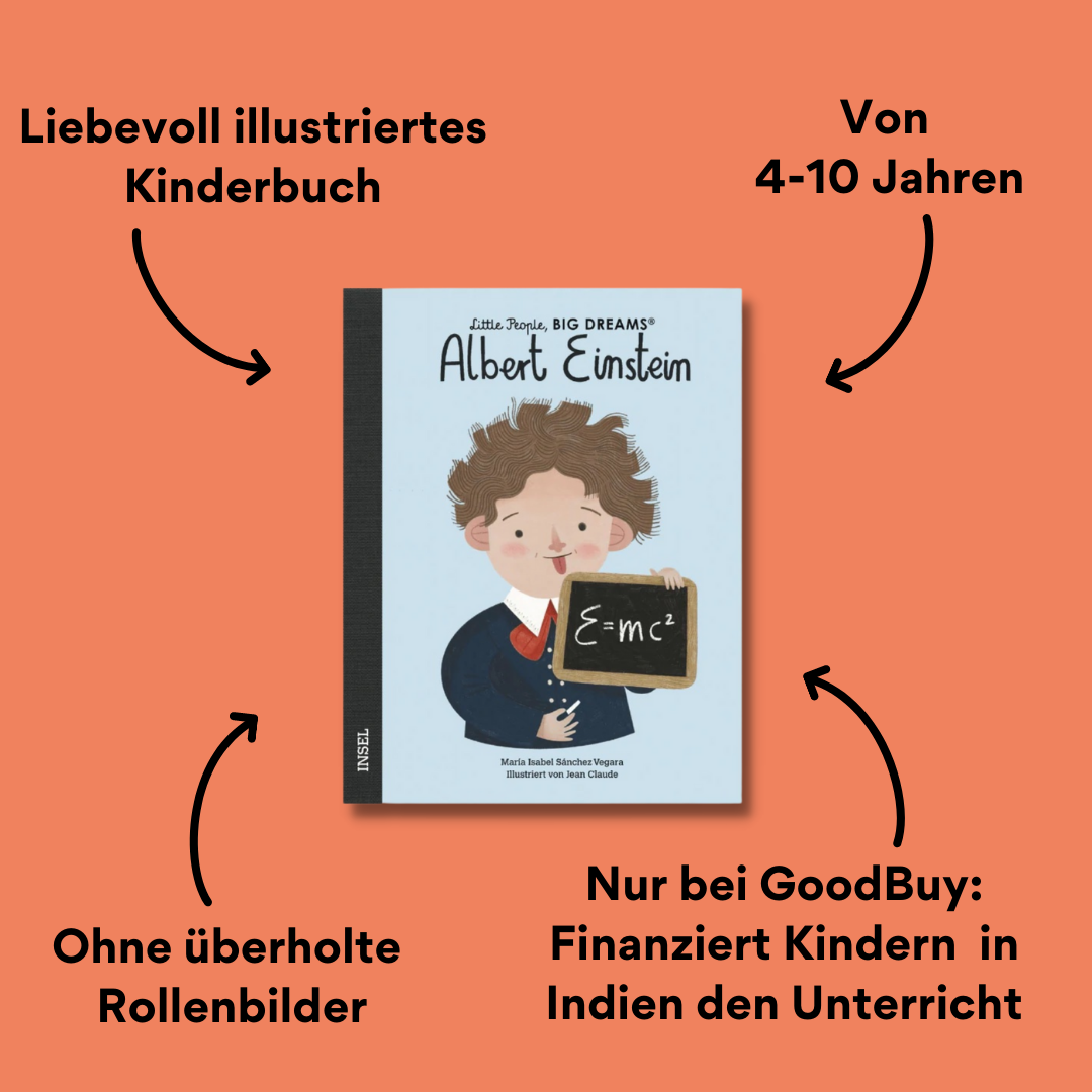 Albert Einstein Buchcover mit Impact