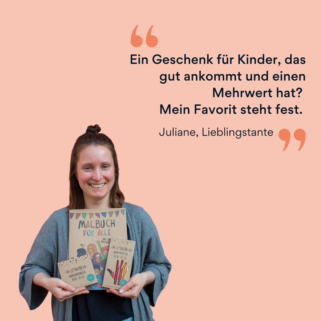 Bild von Juliane mit Hautfarben Produkten