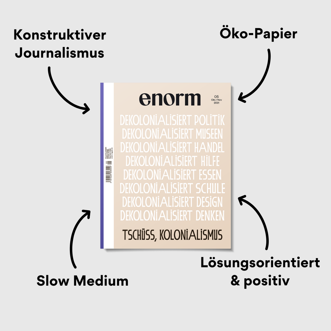 enorm tschüss Kolonialismus mit Impact