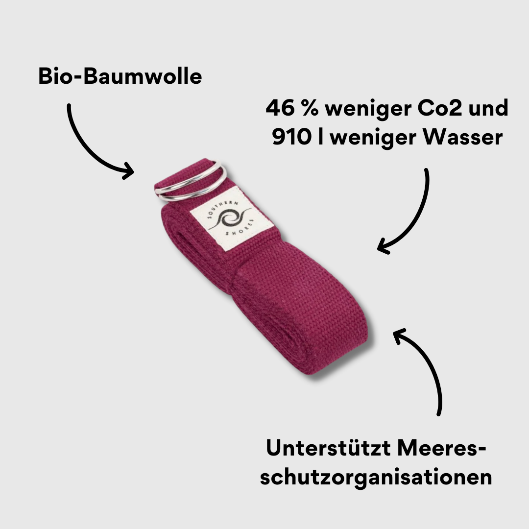 Roter Yoga Gurt mit Impact