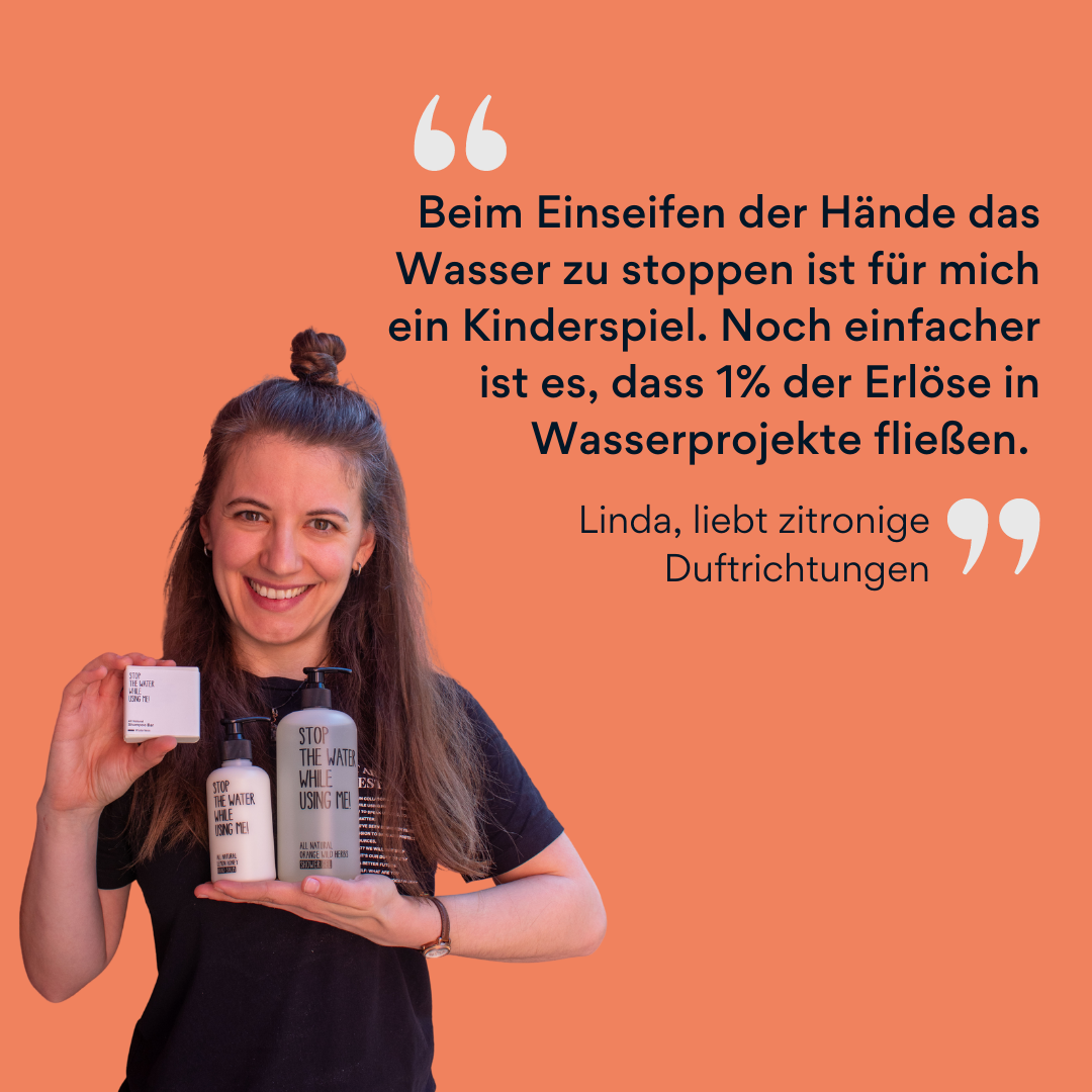 Bild von Linda mit STW Produkten