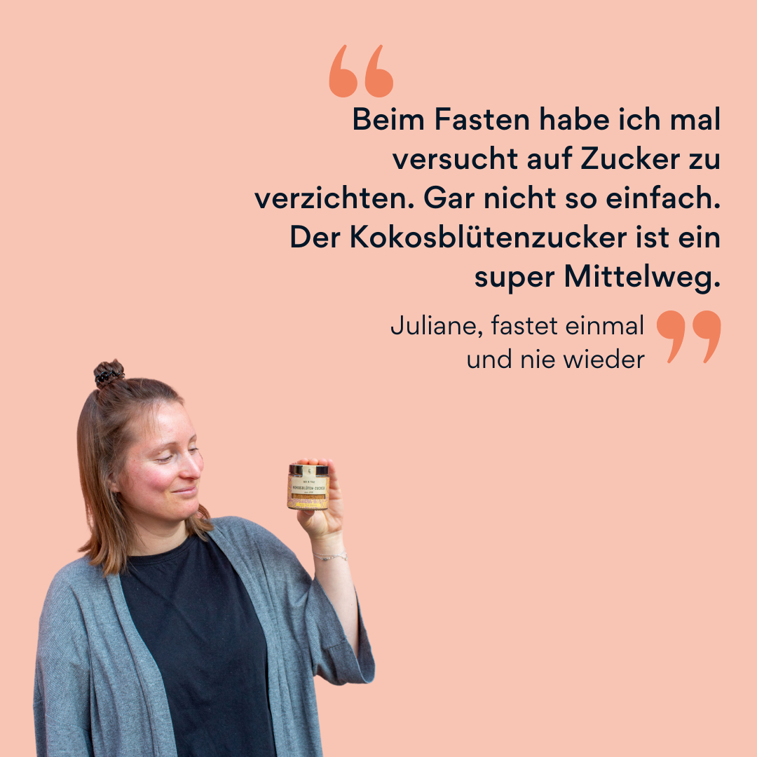 Bild von Juliane mit Kokosblüten Zucker