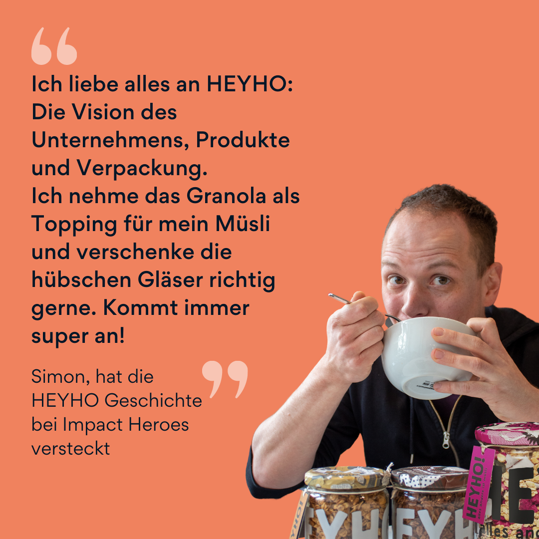 Bild von Simon mit Heyho Müsli