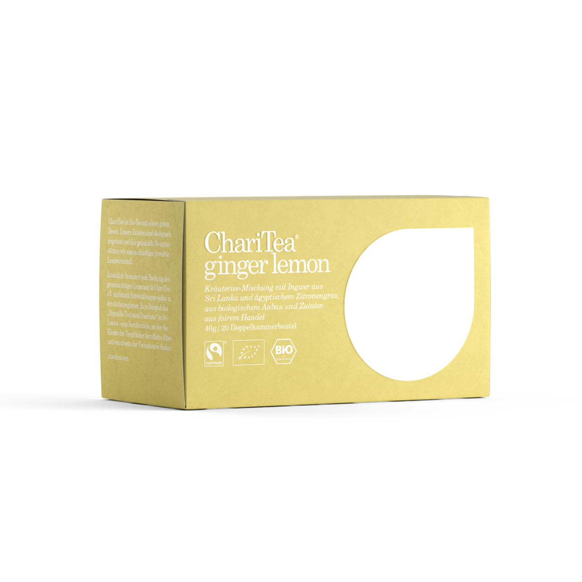 ChariTea Ginger Lemon Doppelkamerbeutel Verpackung