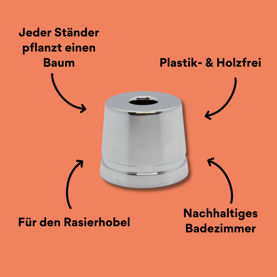 Truemorrow Rasierhobel Ständer Chrom mit Impact