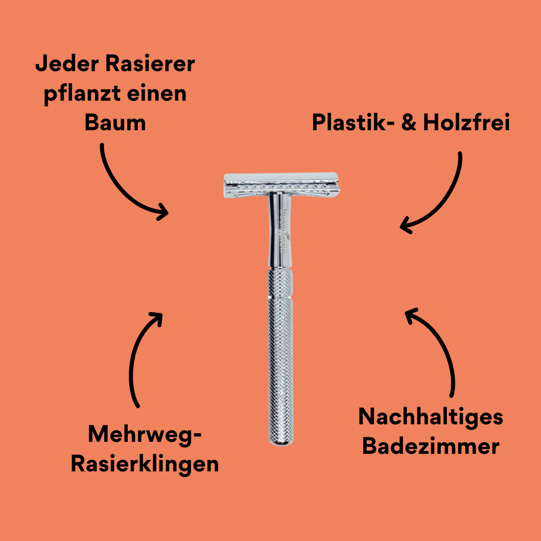 Truemorrow Rasierhobel Metall Chrom mit Impact