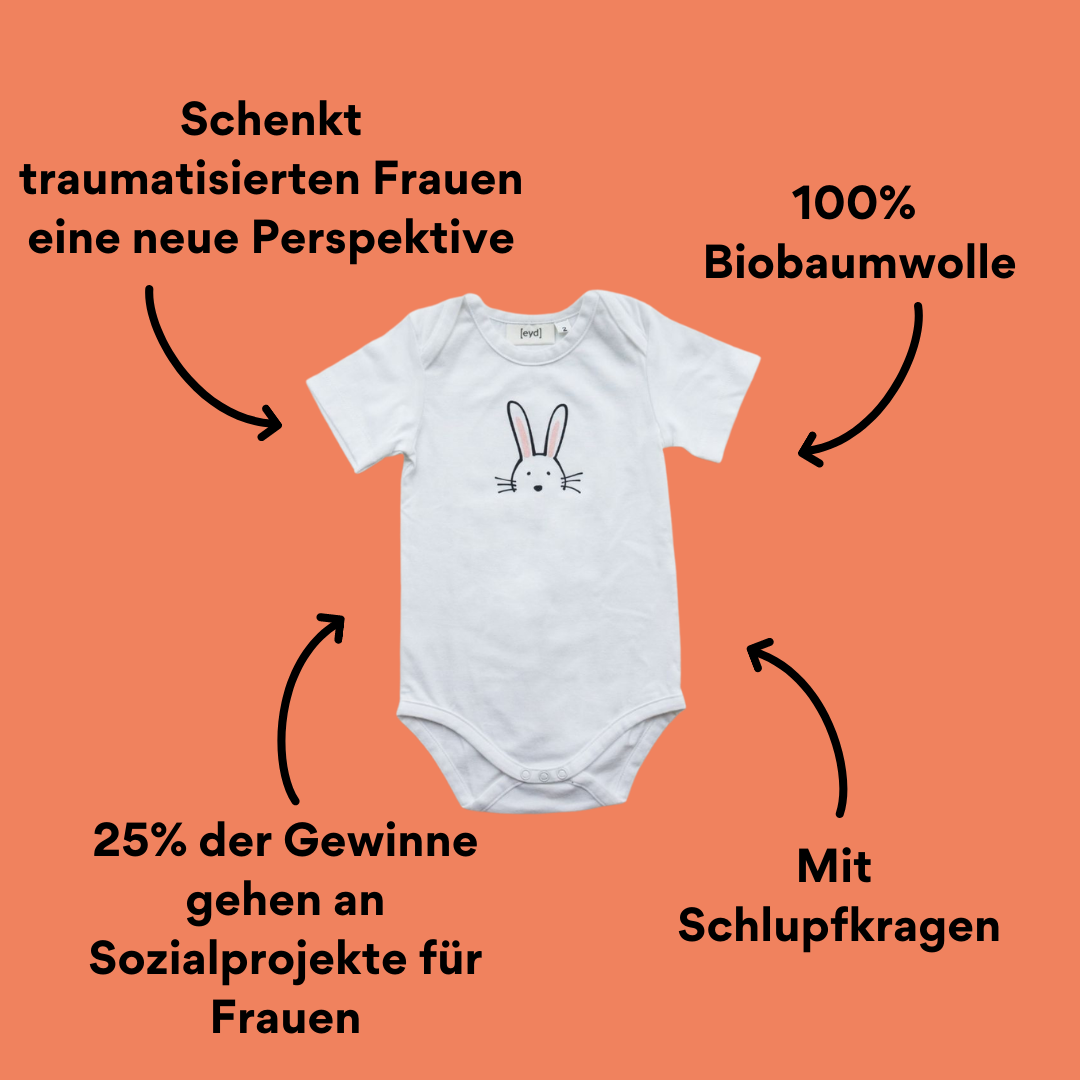 Babybody mit Häschen Print mit Imact