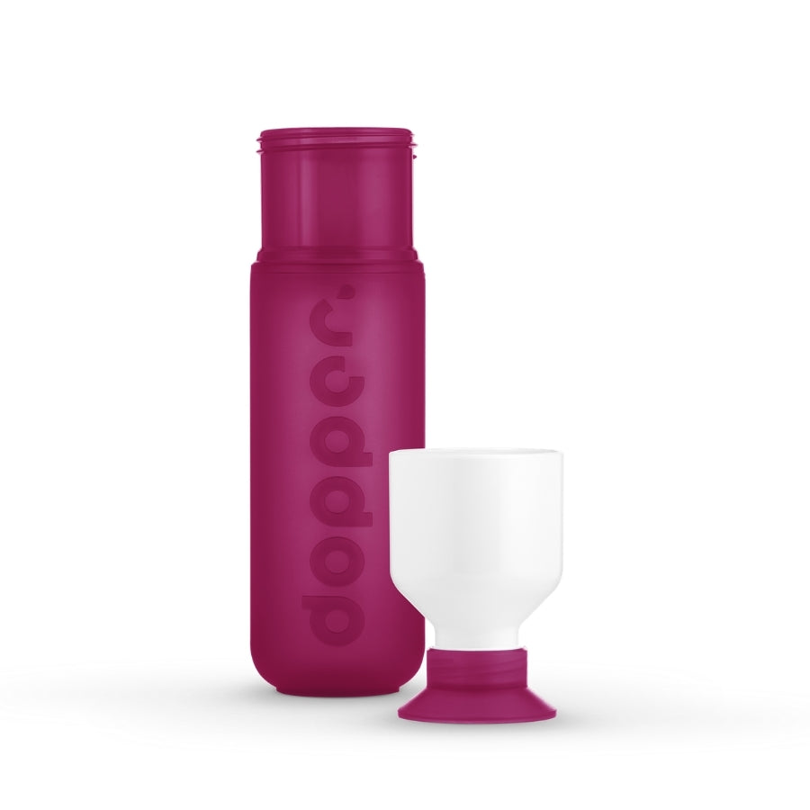 Dopper Trinkflasche Fuchsia mit Becher