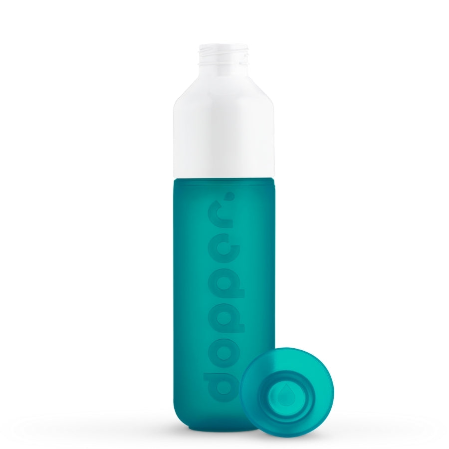 Dopper Trinkflasche türkies, deckel liegt daneben