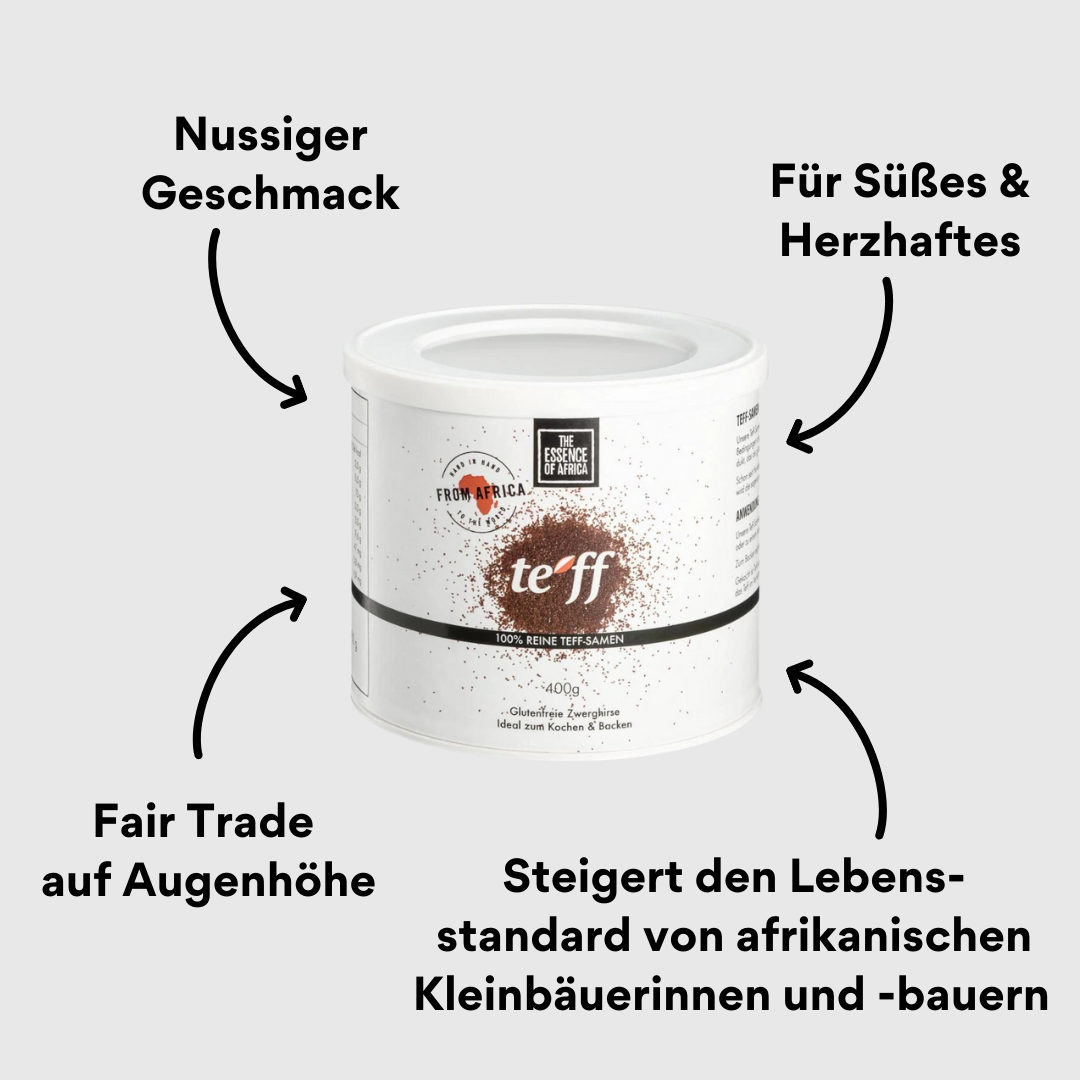 Teff Samen Verpackung von vorne  mit Impact