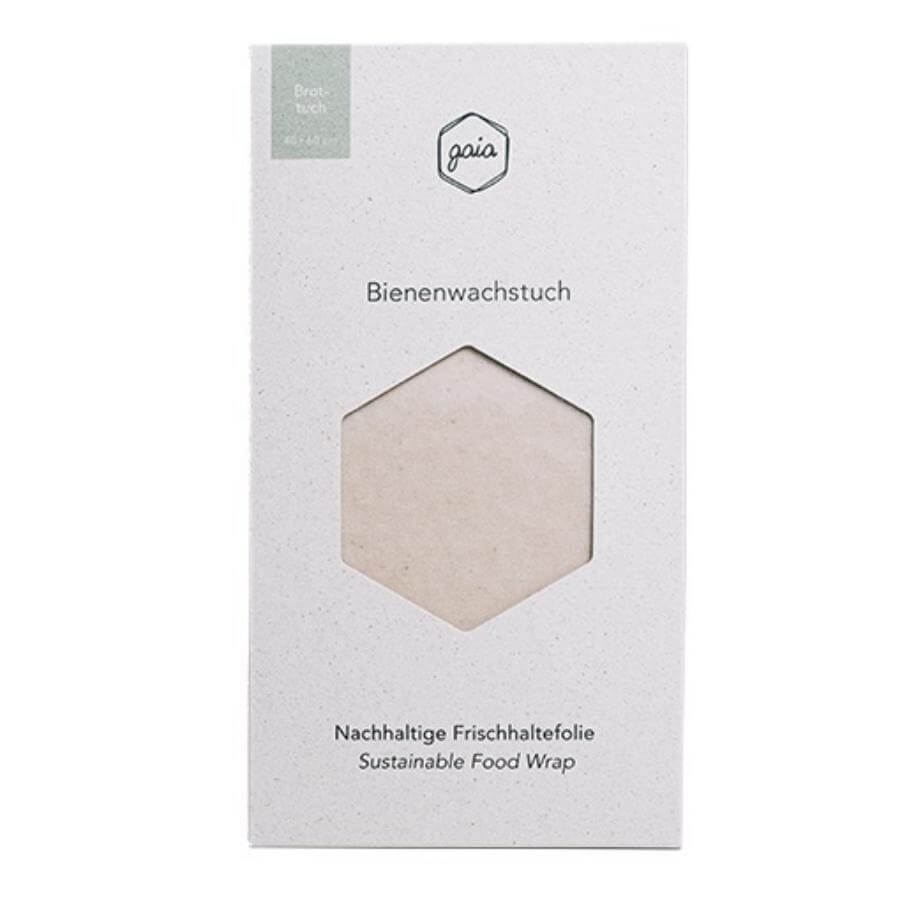 Gaia Bienenwachstuch Brottuch XXL vor weißem Hintergrund