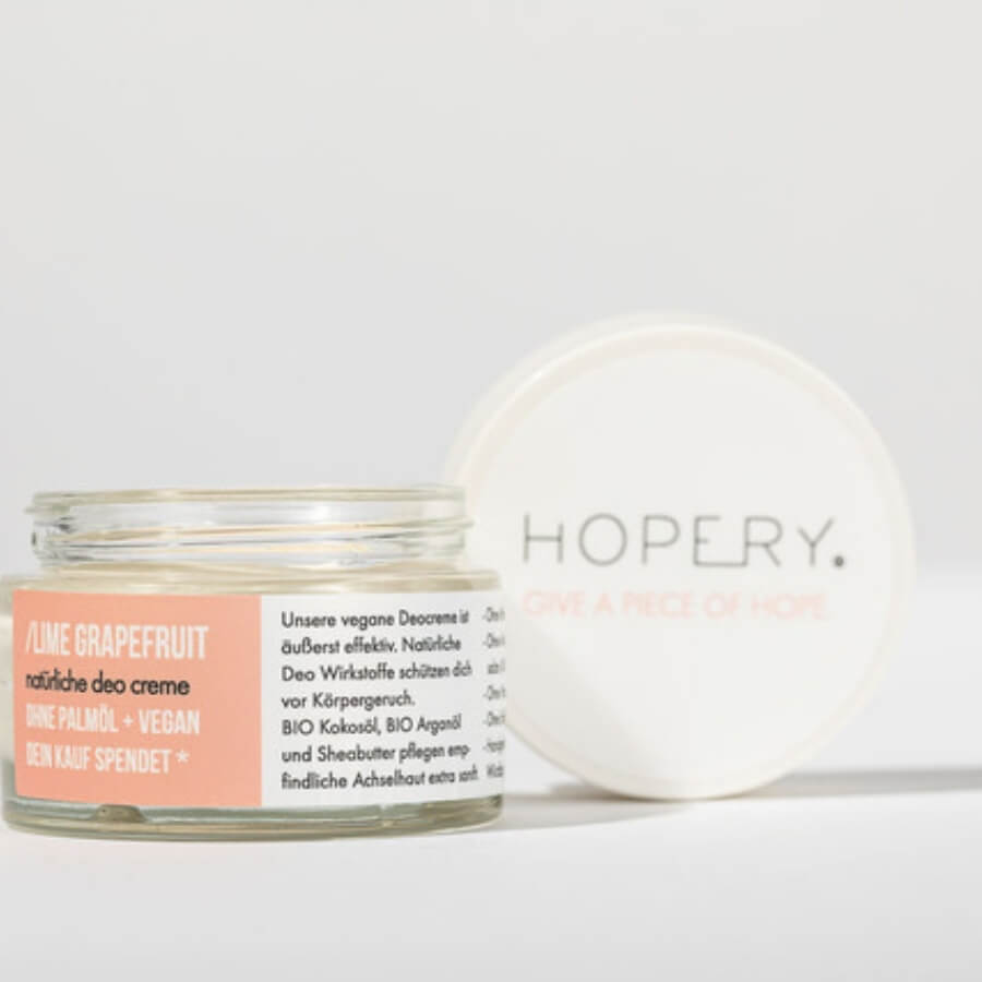 Hopery Deocreme Töpfchen geöffnet Lime Grapefruit