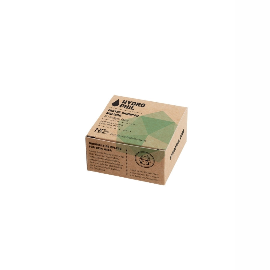 Hydrophil festes Shampoo Melisse Verpackung