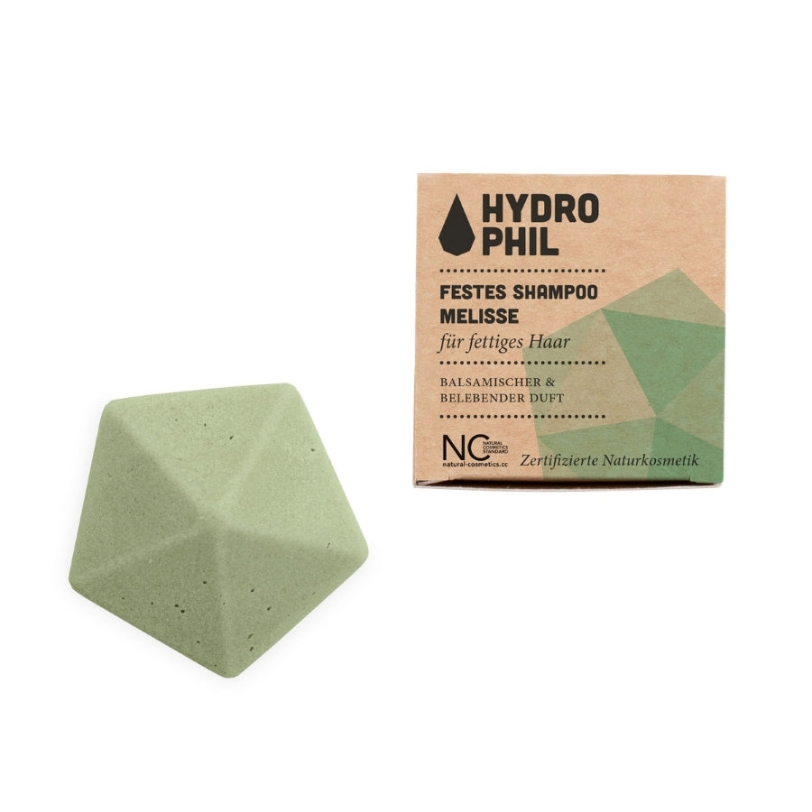 Hydrophil festes Shampoo Melisse mit Packung