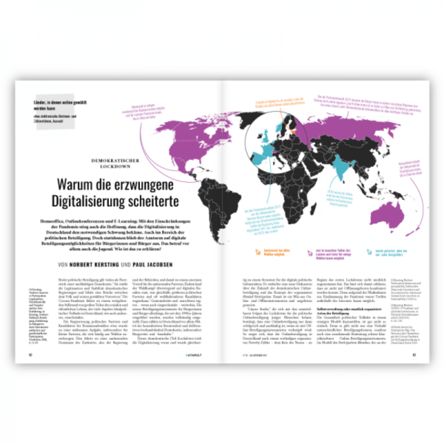 Katapult Ausgabe 26 Weltkarte und Text