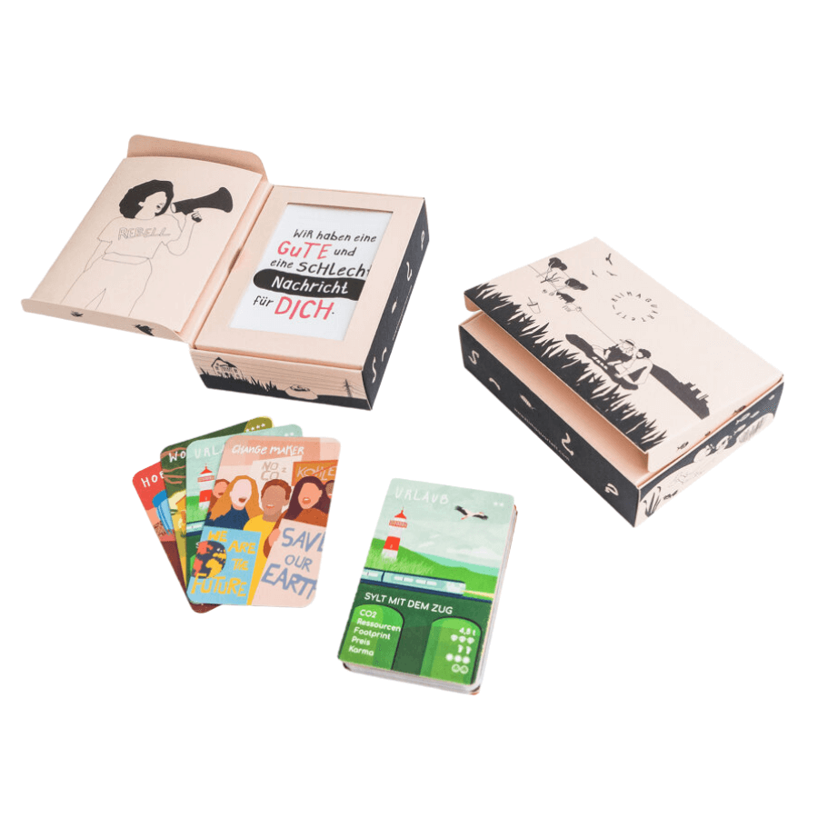 Klimaquartett Verpackung und Karten
