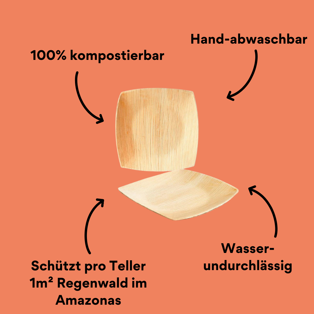 Palmblatt-Teller mit Impact