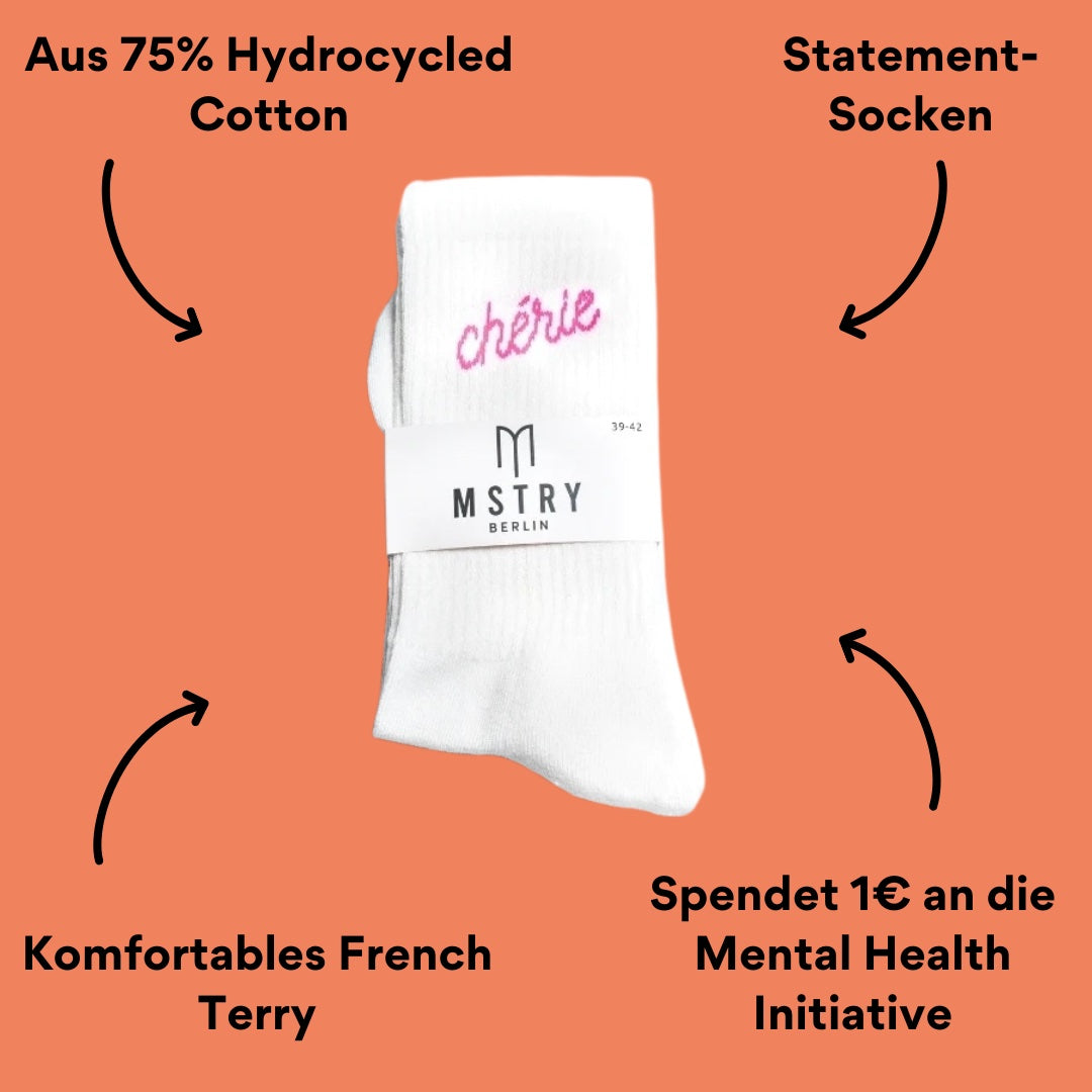 Mstry Socken Chérie verpackt mit Impact