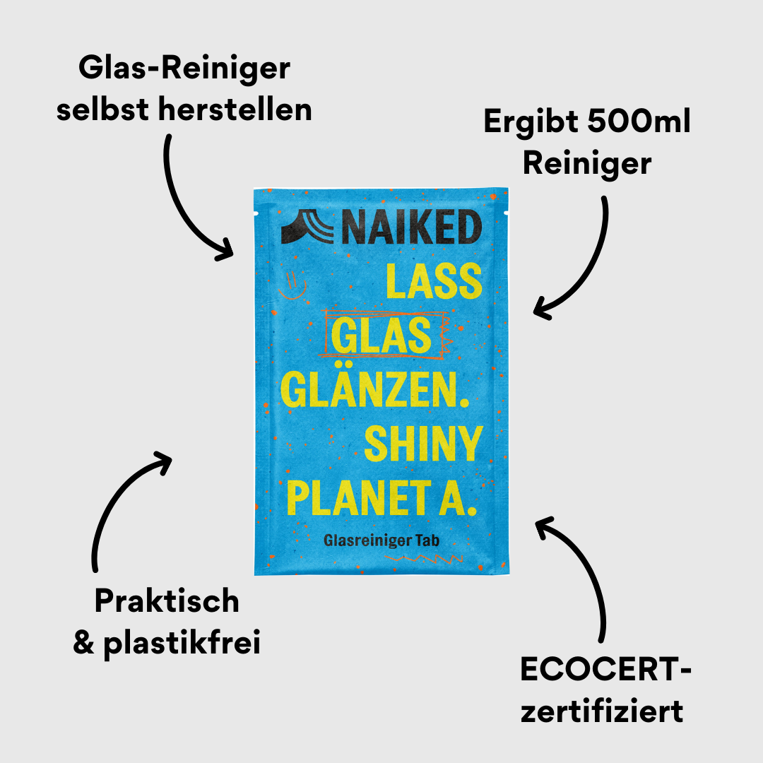 NAIKED Reinigungstab Glas Verpackung mit Impact