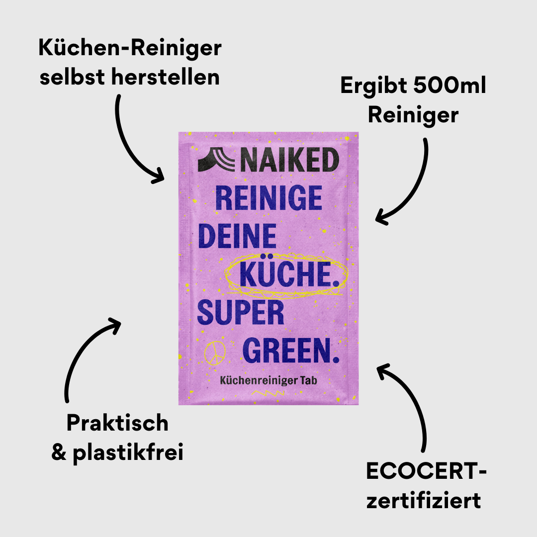 NAIKED Reinigungstab Küche Verpackung mit Impact