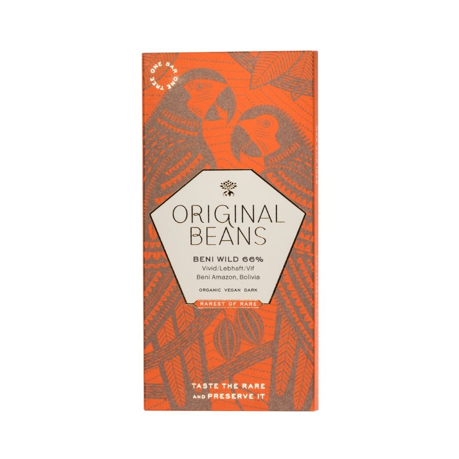 Schokoladentafel in oranger Verpackung