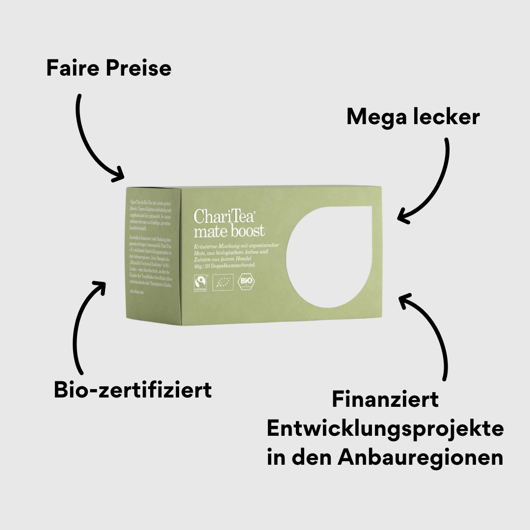 ChariTea Mate Boost mit Impact