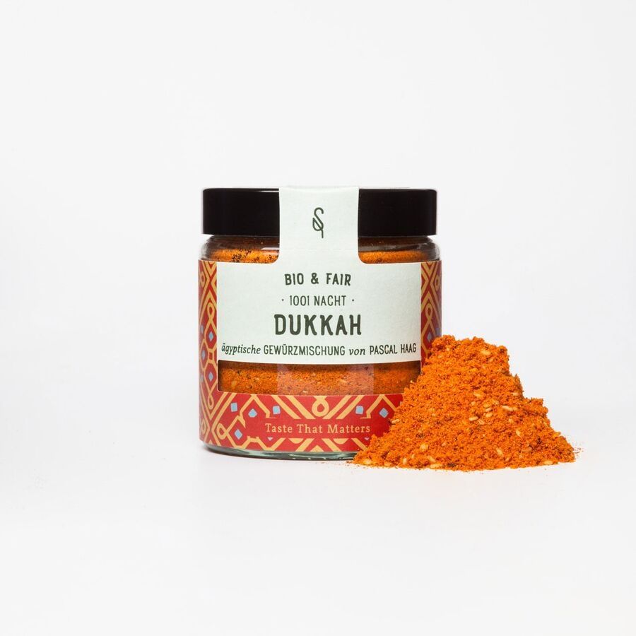 Dukkah mit Gewürz-Häufchen