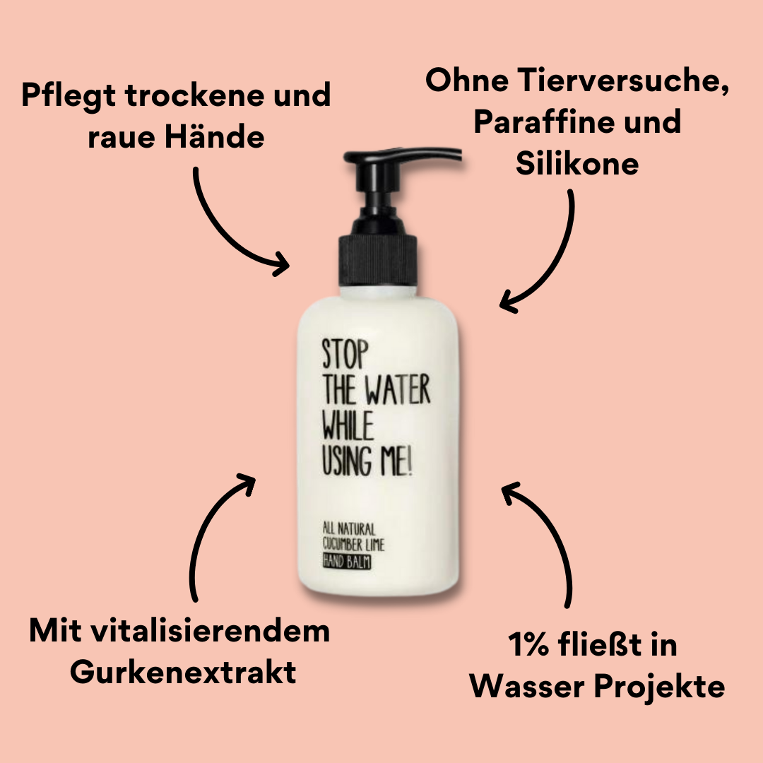 Handbalsam Cucumber Lime von vorne mit Impact