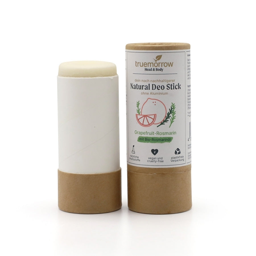 Truemorrow Deo Stick Grapefruit-Rosmarin geöffnet