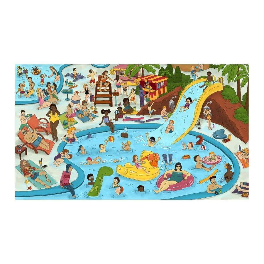 Mimis kunterbunte Welt Schwimmbad Szene